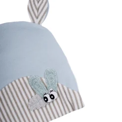 Baby Moo Busy Bee All Season Stretchable Hosiery Warm 3D Beanie Cap - Blue
