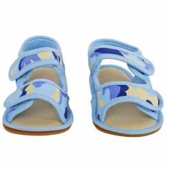 Baby Moo Camouflage Print Blue Open Toe Sandals