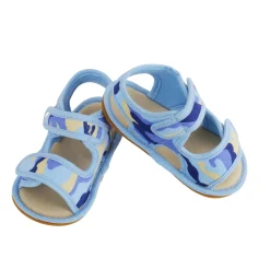 Baby Moo Camouflage Print Blue Open Toe Sandals