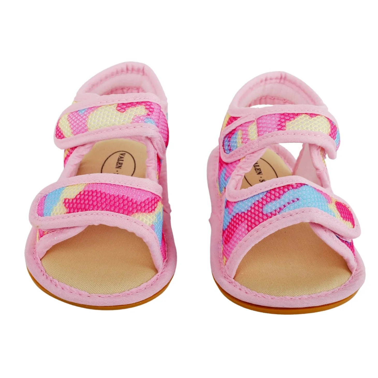 Baby Moo Camouflage Print Pink Open Toe Sandals