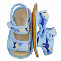 Baby Moo Camouflage Print Blue Open Toe Sandals