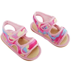 Baby Moo Camouflage Print Pink Open Toe Sandals