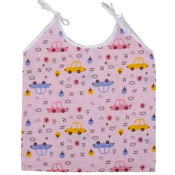 Baby Moo Candy Crush Round Neck Sleeveless Tie Knot Cotton Jhablas 5 Pcs - Pink, Multicolour