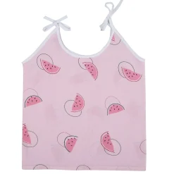 Baby Moo Candy Crush Round Neck Sleeveless Tie Knot Cotton Jhablas 5 Pcs - Pink, Multicolour