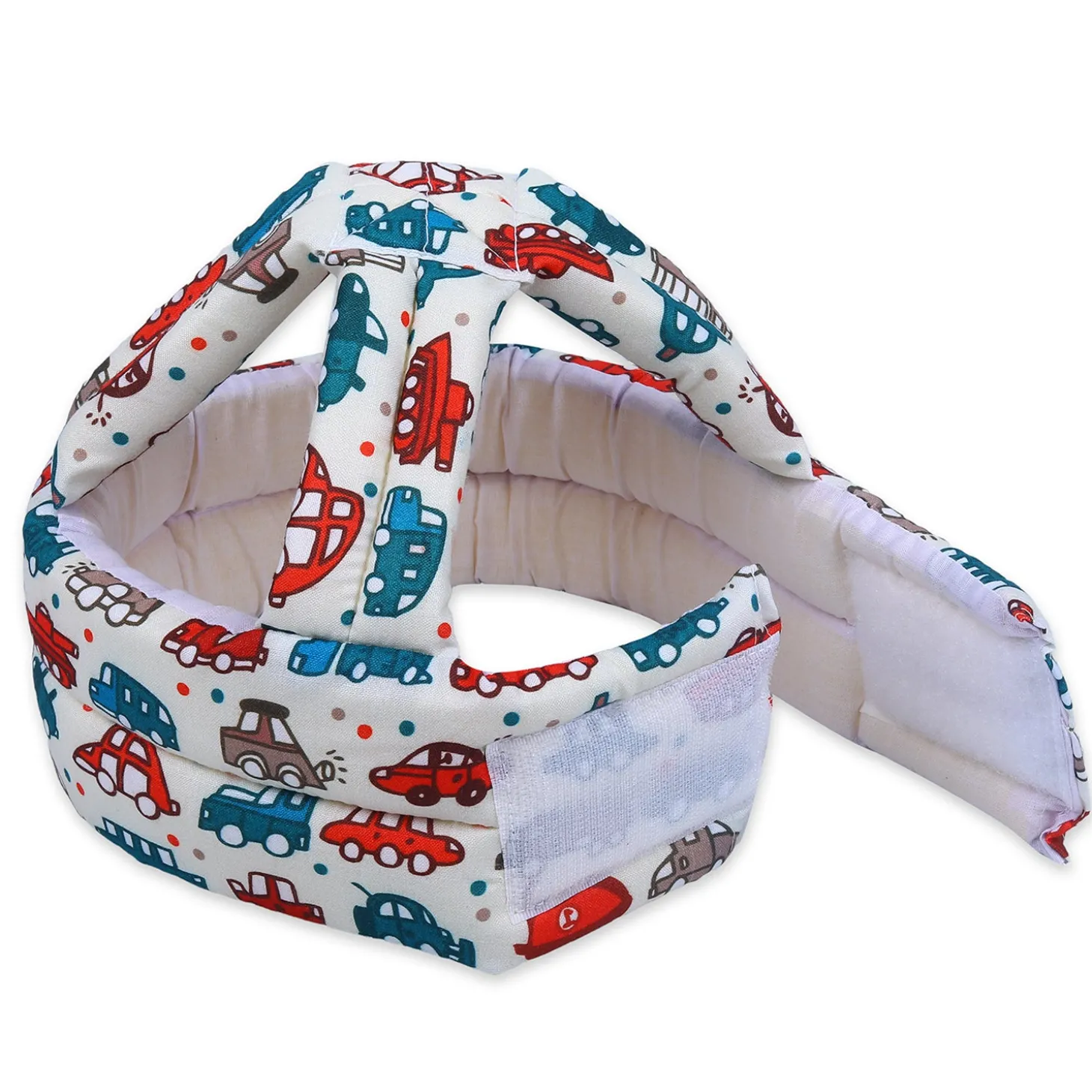 Baby Moo Car & Truck Head Protection Adjustable Cushioned Safety Helmet - Cream