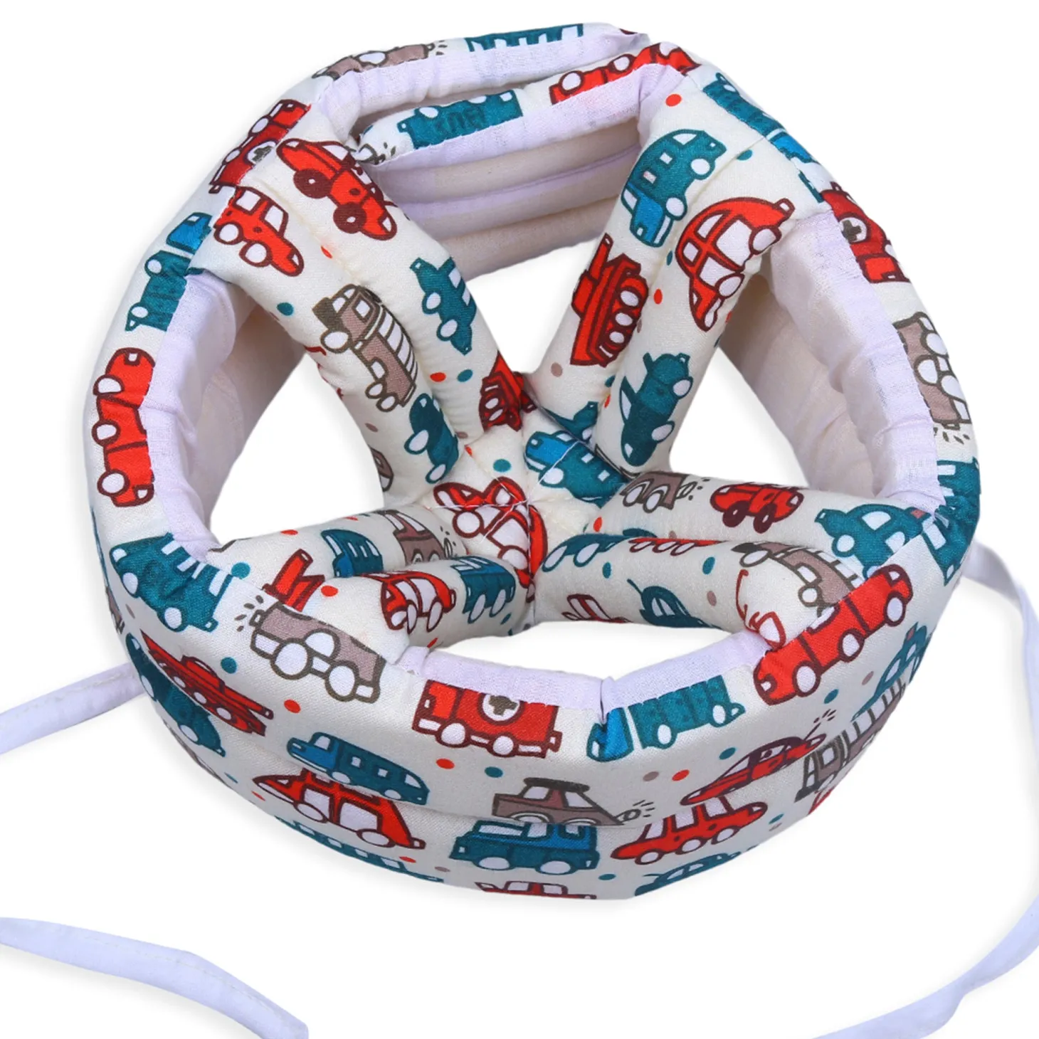 Baby Moo Car & Truck Head Protection Adjustable Cushioned Safety Helmet - Cream
