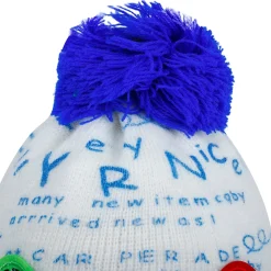 Baby Moo Car Pom Pom Breathable Beanie Warm Knitted Woollen Cap - Blue