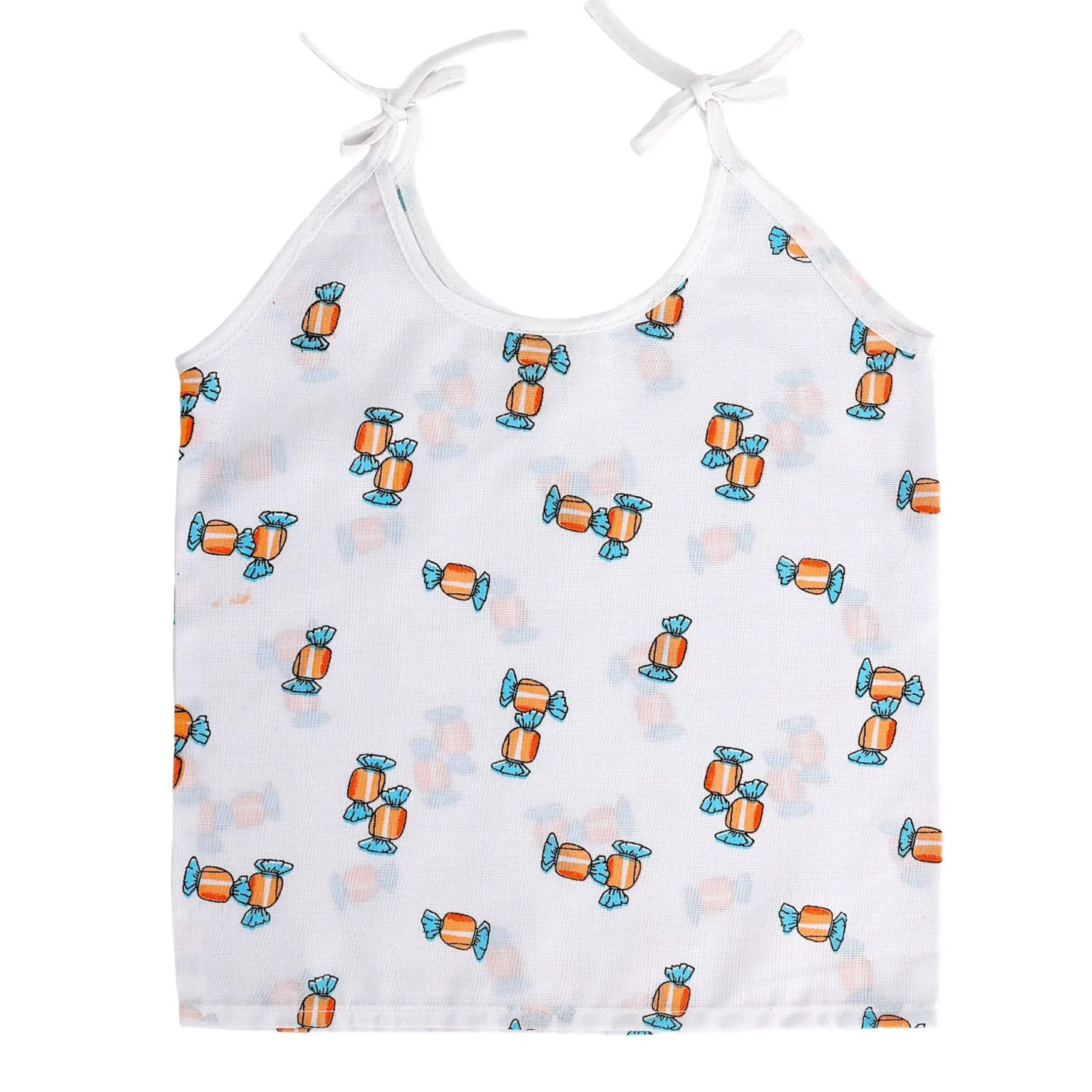 Baby Moo Cars And Stars Round Neck Sleeveless Tie Knot Cotton Jhablas 5 Pcs - Green, Multicolour