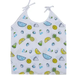 Baby Moo Cars And Stars Round Neck Sleeveless Tie Knot Cotton Jhablas 5 Pcs - Green, Multicolour