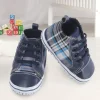 Baby Moo Checked Blue Sneakers