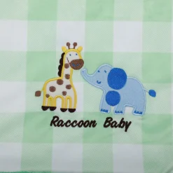 Baby Moo Checkered Charm Soft Fur Blanket - Green