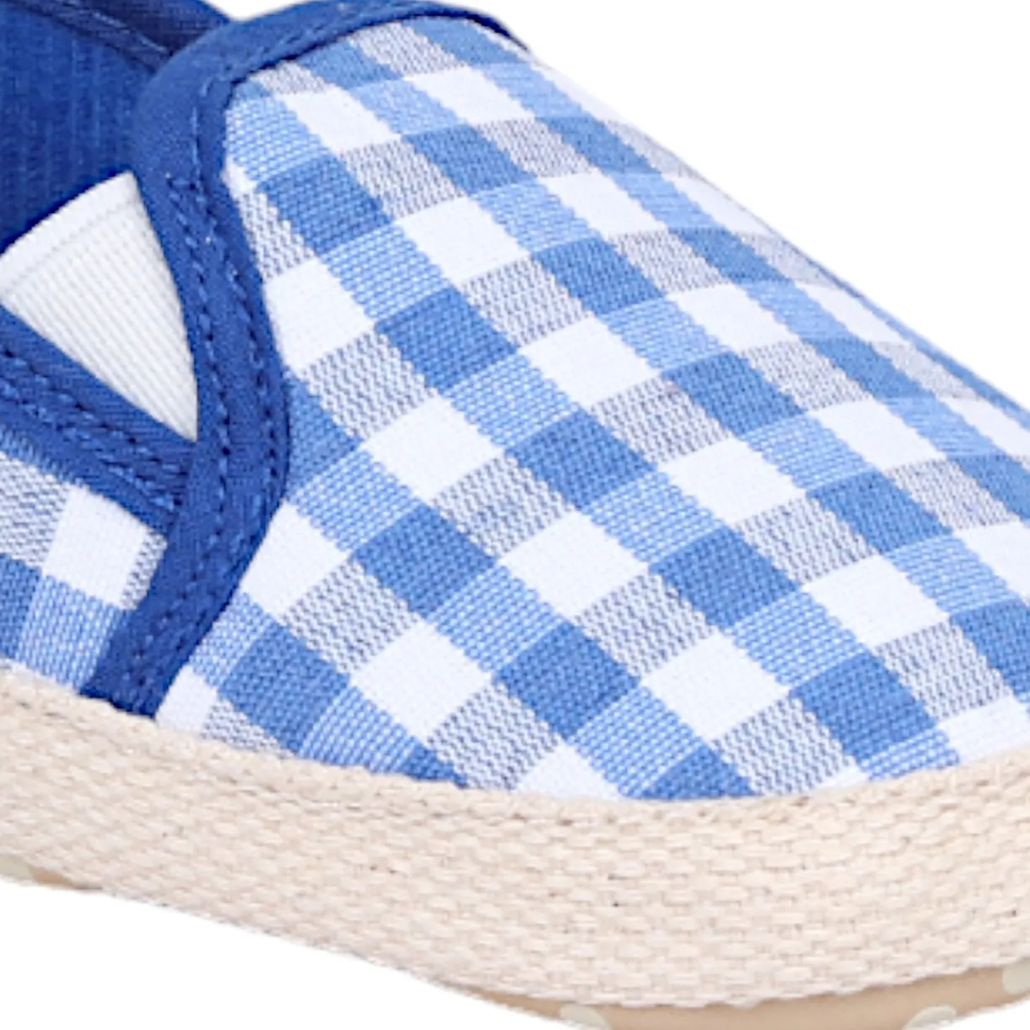 Baby Moo Classic Checkerboard Comfortable Slip-On Anti-Skid Canvas Sneakers - Blue