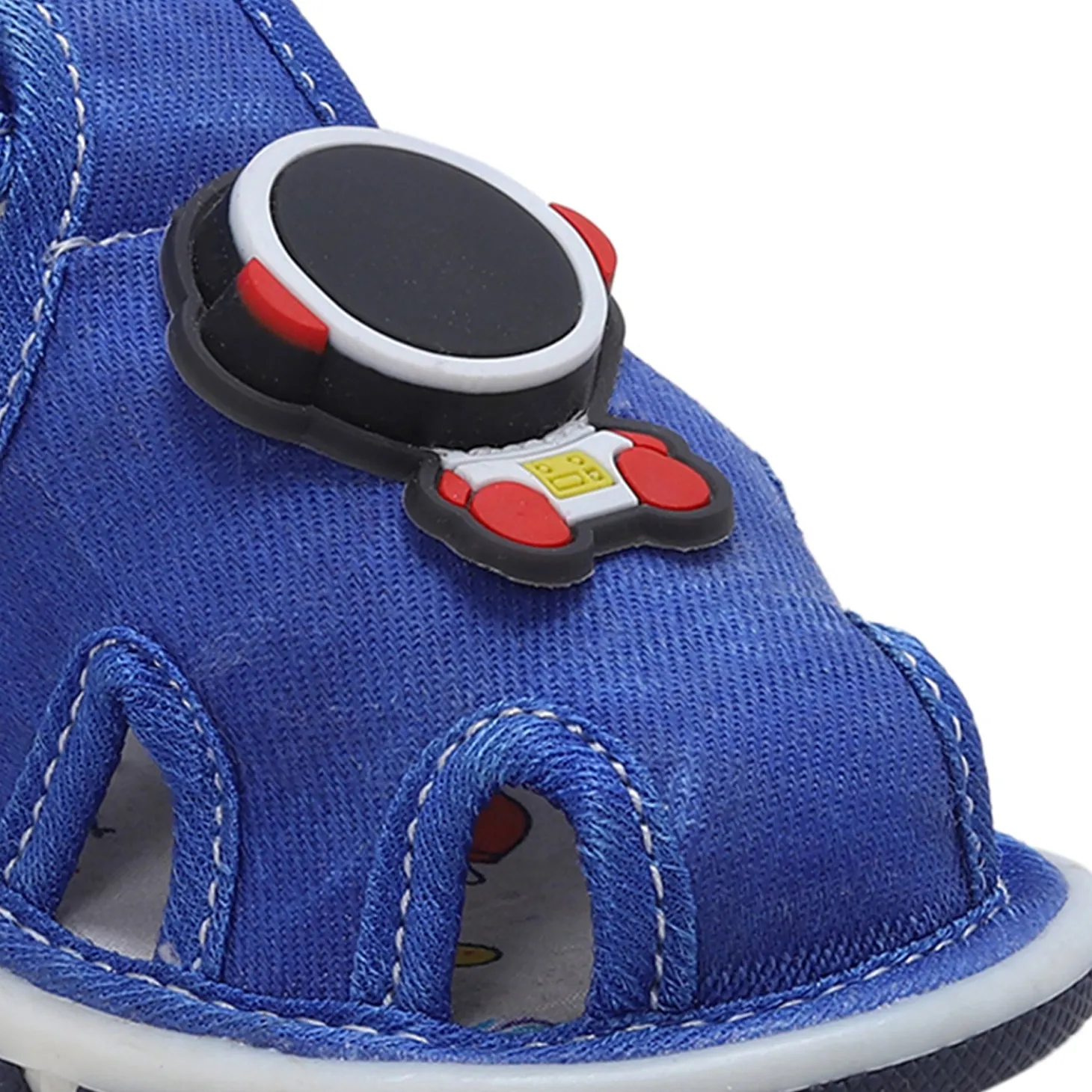 Baby Moo Cool Robot Velcro Strap Anti-Skid Chu Chu Sound Sandals - Blue