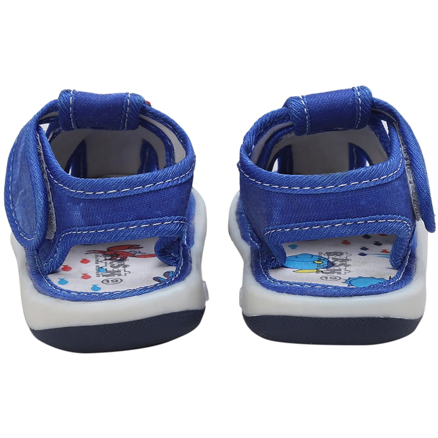 Baby Moo Cool Robot Velcro Strap Anti-Skid Chu Chu Sound Sandals - Blue