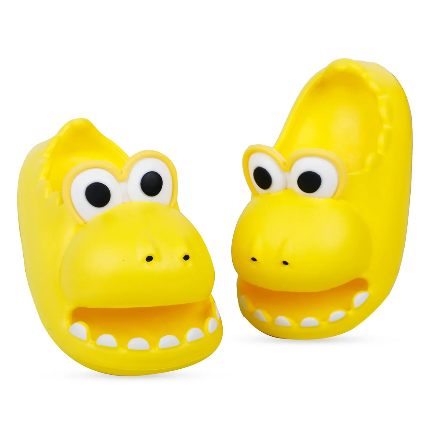 Baby Moo Crocodile Beach Slippers 3D Cartoon Sliders - Yellow