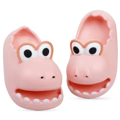 Baby Moo Crocodile Beach Slippers 3D Cartoon Sliders - Pink
