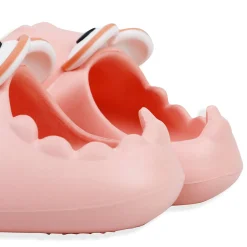 Baby Moo Crocodile Beach Slippers 3D Cartoon Sliders - Pink