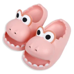Baby Moo Crocodile Beach Slippers 3D Cartoon Sliders - Pink