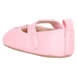 Baby Moo Crown Sequin Partywear Anti-Skid Ballerina Booties - Pink
