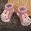 Baby Moo Cuddly Bunny Cotton Anti-Skid 3D Socks - Pink