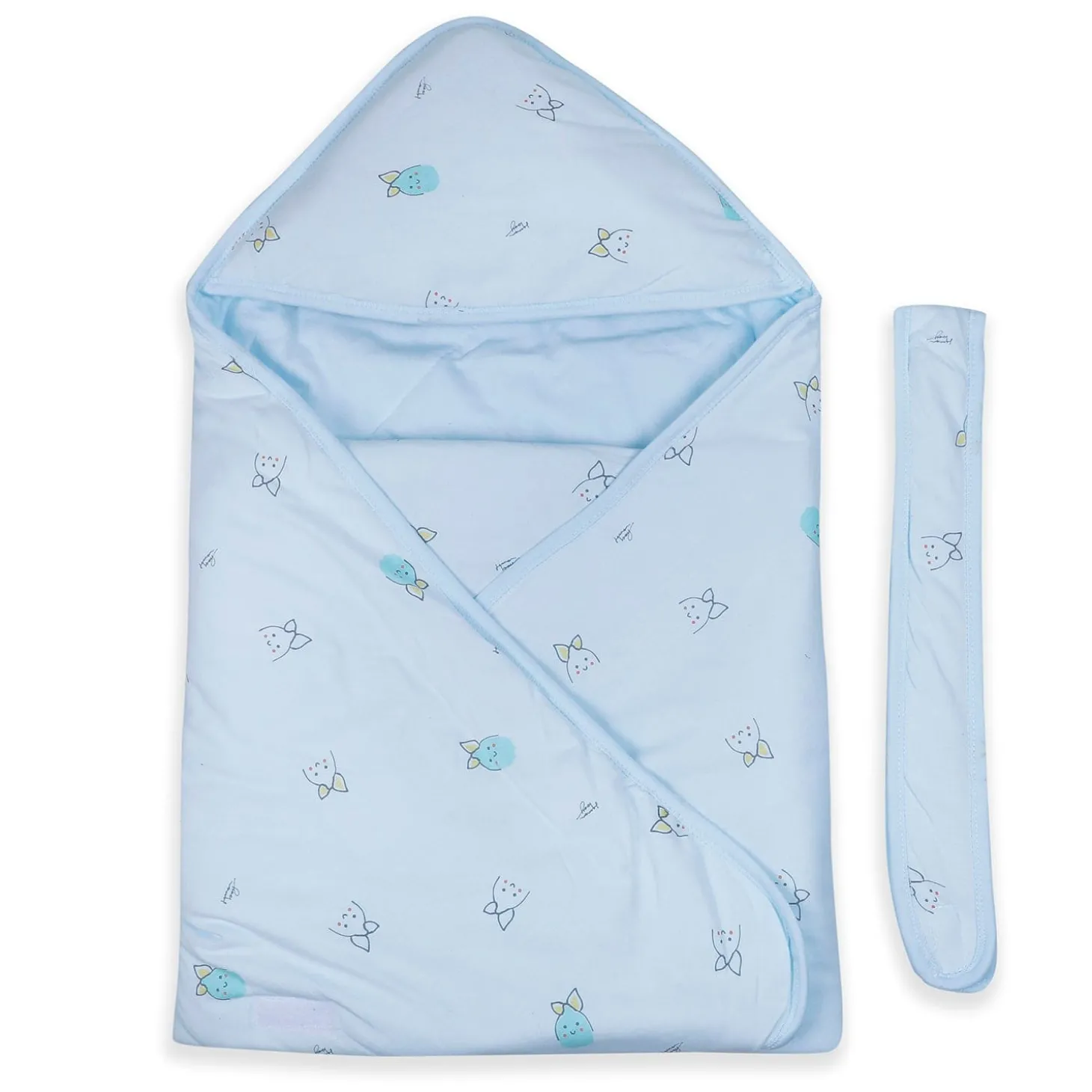 Baby Moo Cuddly Pet 100 % Cotton Wrapper - Blue