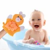 Baby Moo Cute Puppy Bath Time Fun Hand Puppet Loofah Bath Glove - Orange