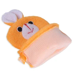 Baby Moo Cute Puppy Bath Time Fun Hand Puppet Loofah Bath Glove - Orange