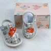 Baby Moo Cute Puppy Checked Chu-Chu Sound Breathable Anti-Skid Sandals - Multicolour