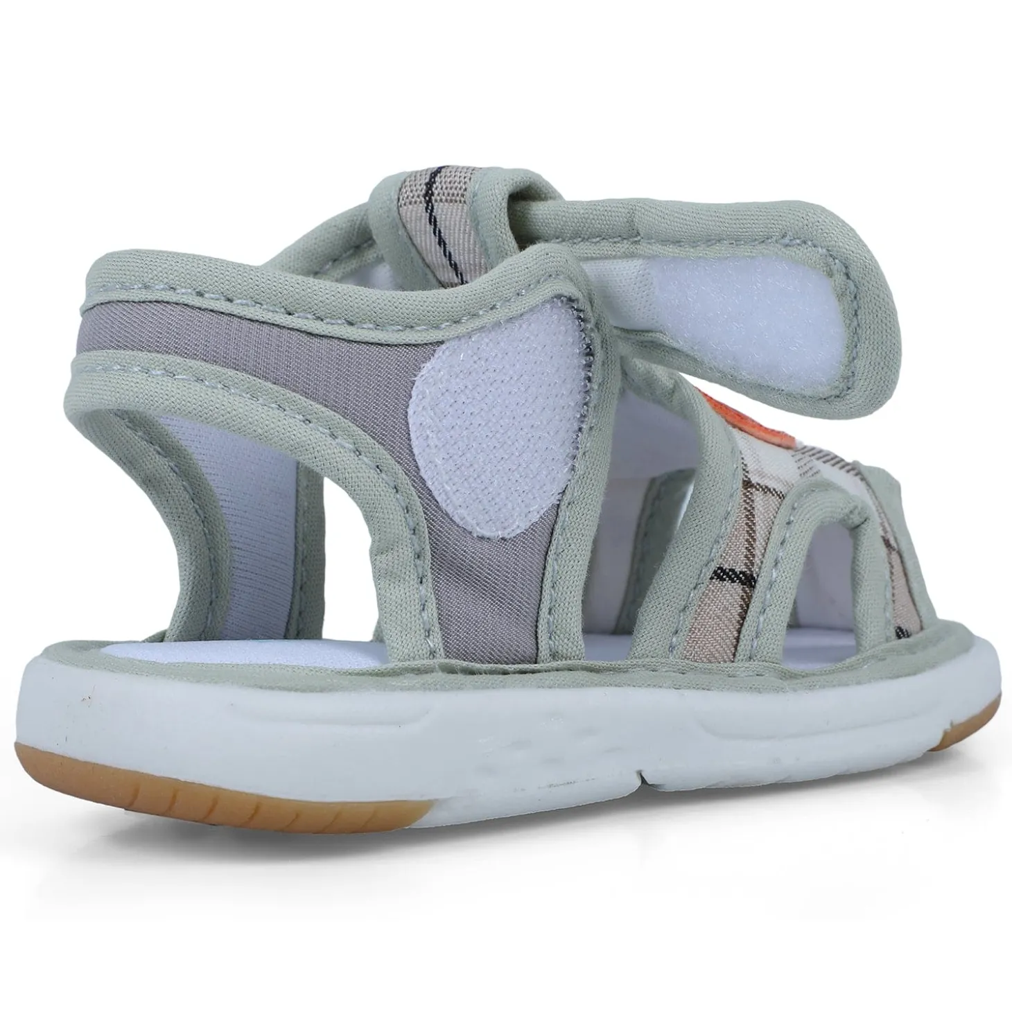 Baby Moo Cute Puppy Checked Chu-Chu Sound Breathable Anti-Skid Sandals - Multicolour