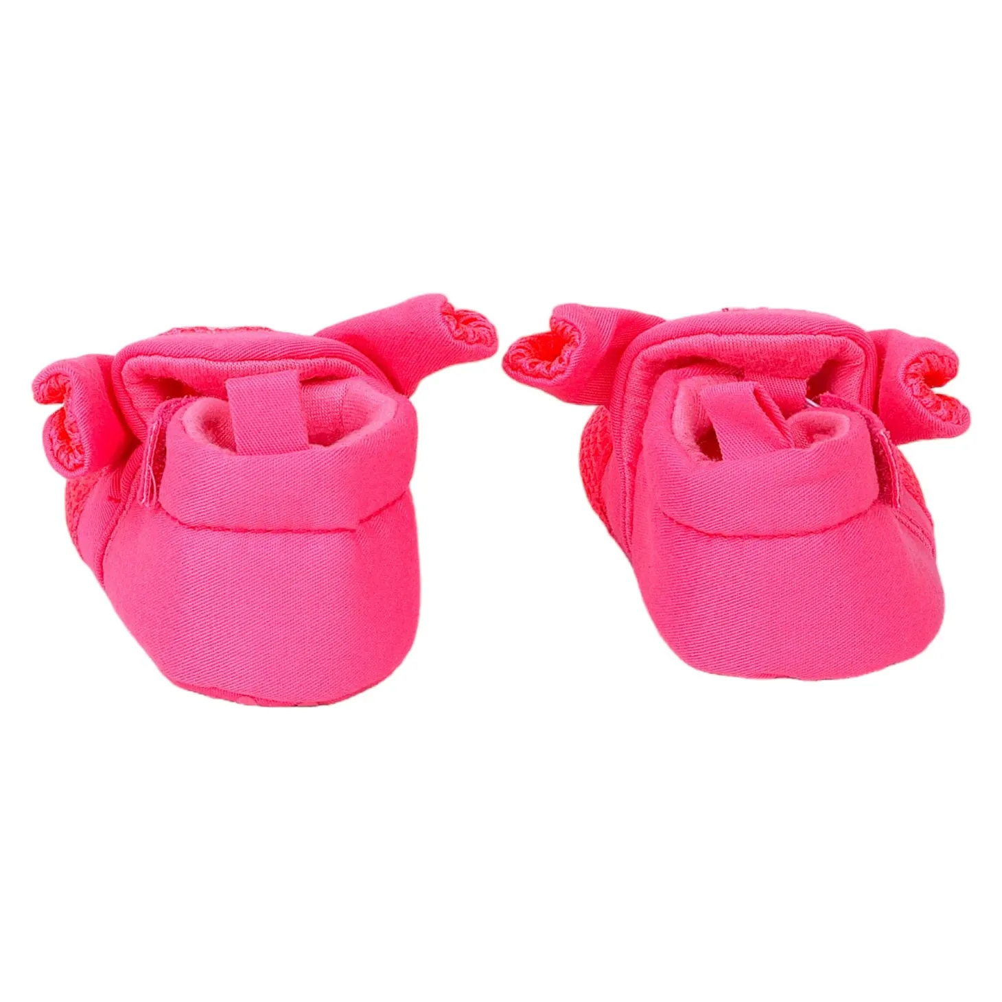 Baby Moo Cute Textured Velcro Straps Anti-Skid Booties - Pink