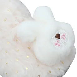 Baby Moo 3D Bunny Soft Slip-On Anti-Skid Plush Warm Booties - Cream