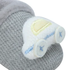 Baby Moo 3D Car Soft Slip-On Anti-Skid Plush Warm Booties - Grey