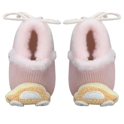 Baby Moo 3D Car Soft Slip-On Anti-Skid Plush Warm Booties - Peach