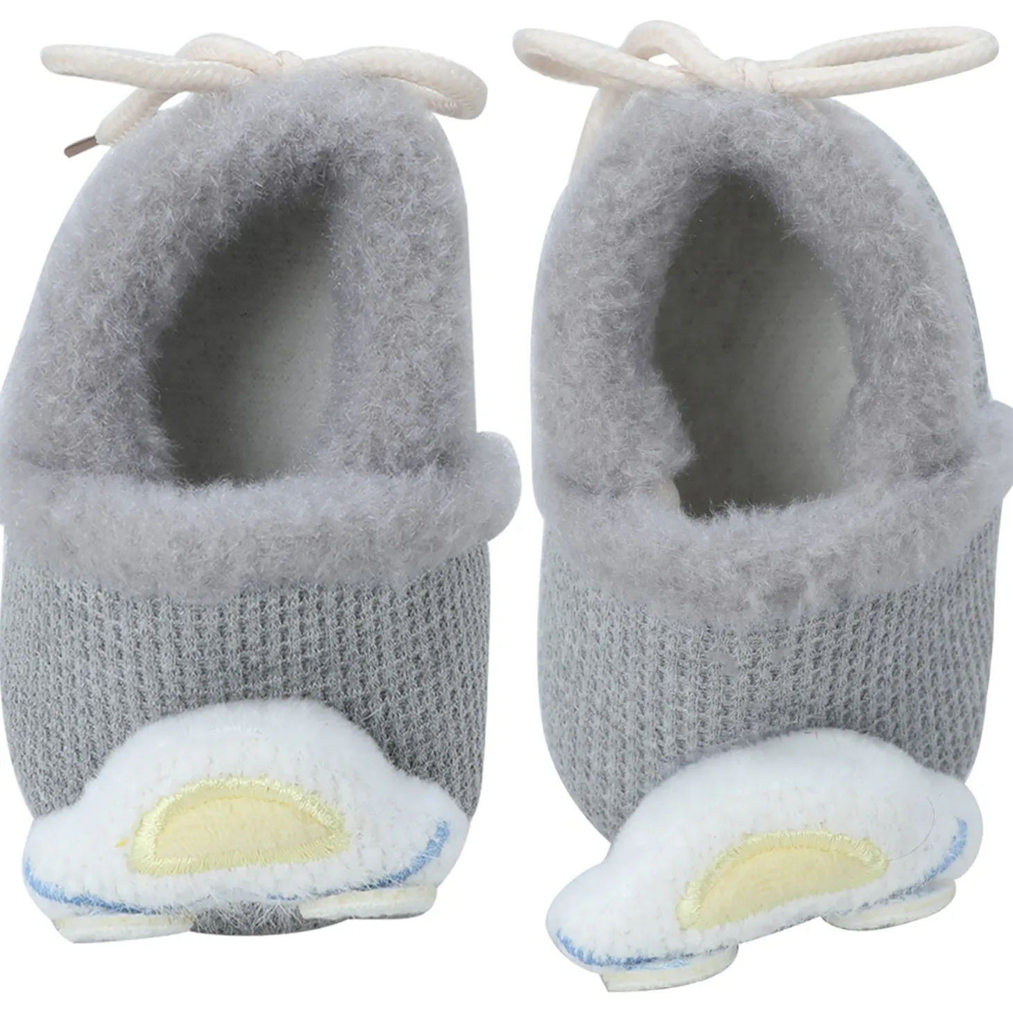 Baby Moo 3D Car Soft Slip-On Anti-Skid Plush Warm Booties - Grey