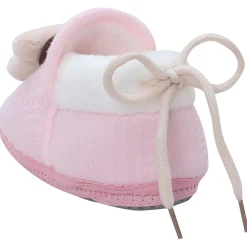 Baby Moo 3D Cow Soft Slip-On Anti-Skid Plush Warm Booties - Pink