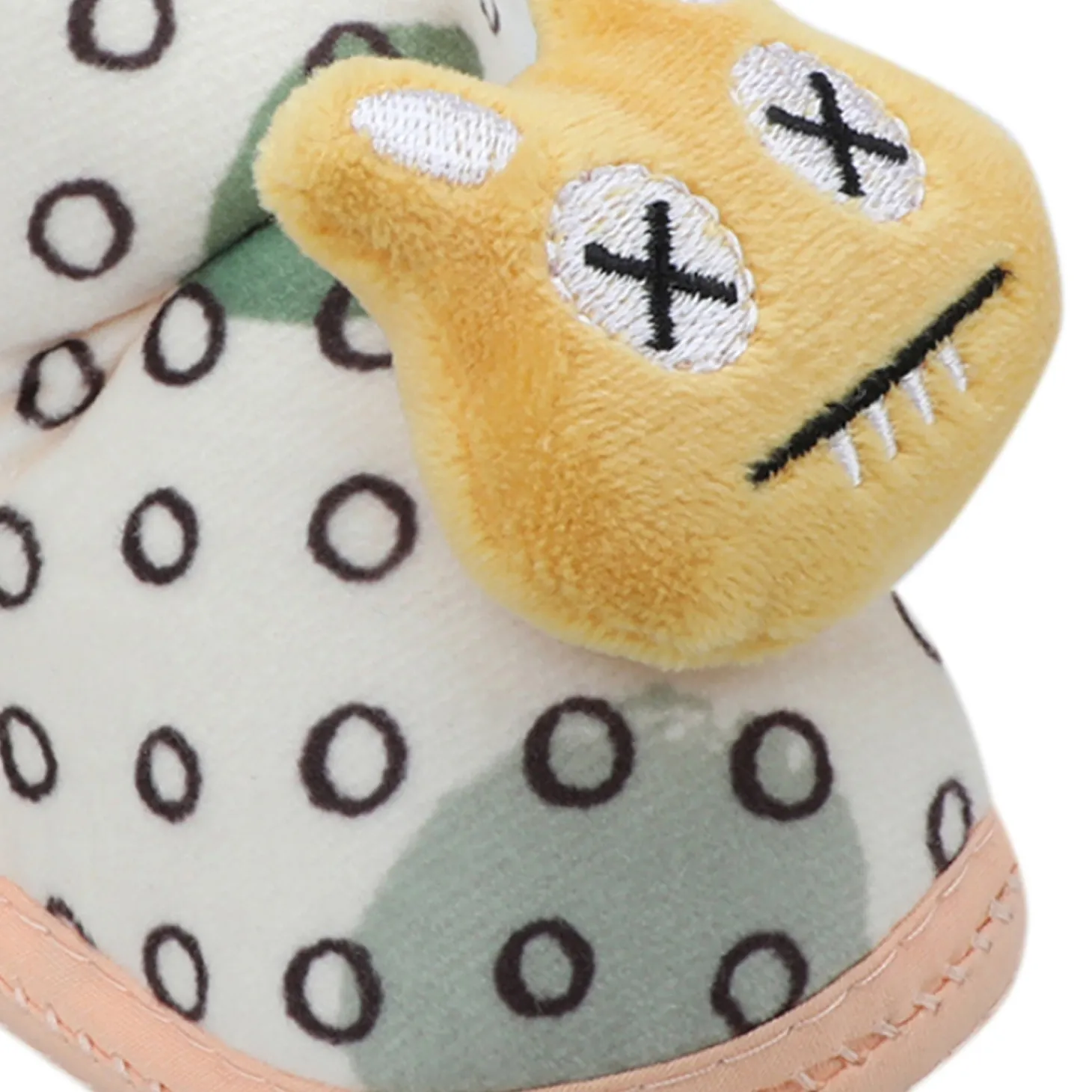 Baby Moo 3D Dizzy Cat Soft Slip-On Anti-Skid Plush Warm Booties - Beige