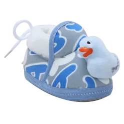 Baby Moo 3D Ducky Duck Soft Slip-On Anti-Skid Plush Warm Booties - Blue