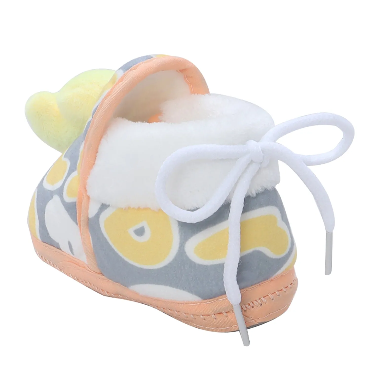 Baby Moo 3D Ducky Duck Soft Slip-On Anti-Skid Plush Warm Booties - Yellow