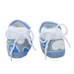 Baby Moo 3D Ducky Duck Soft Slip-On Anti-Skid Plush Warm Booties - Blue