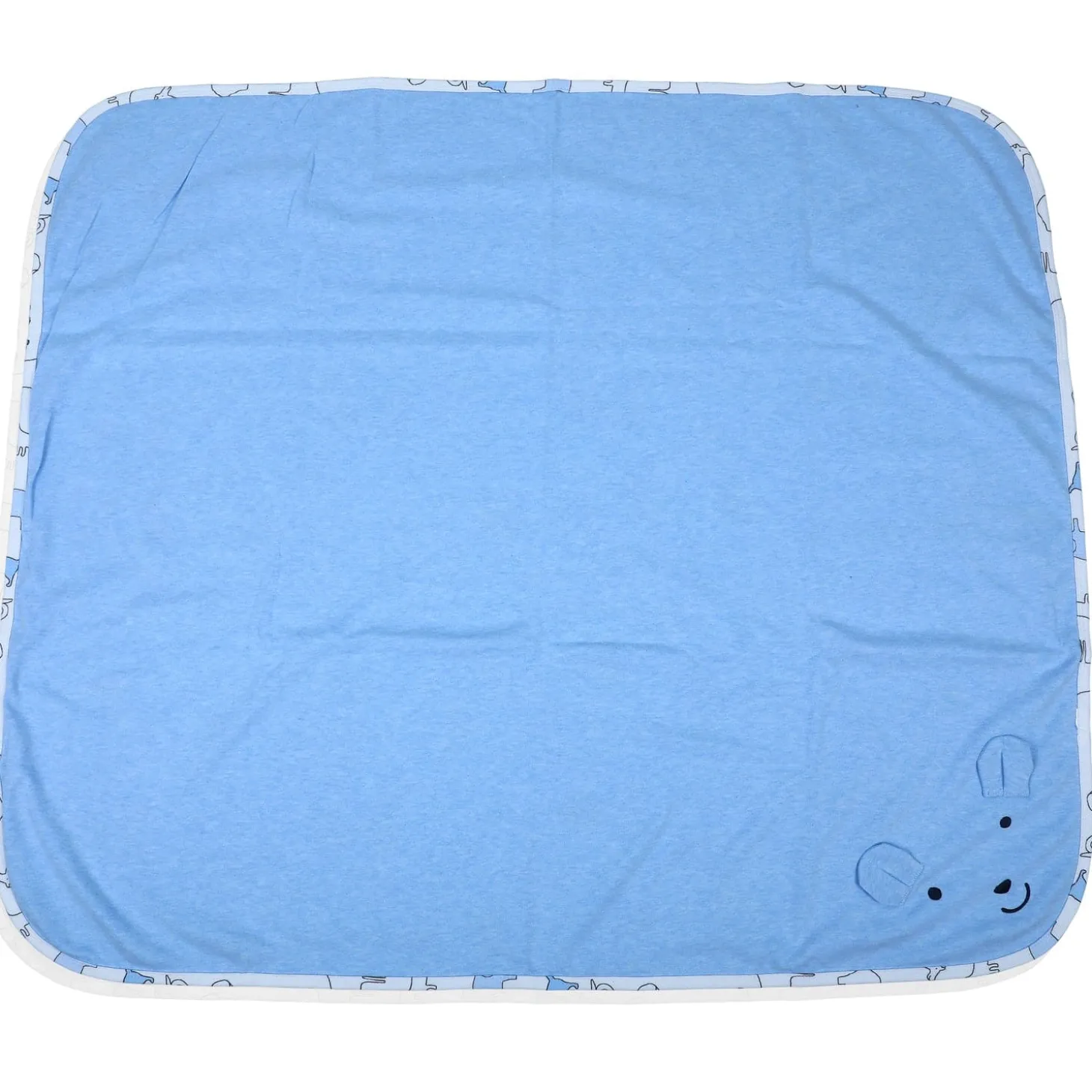 Baby Moo 3D Ear Puppy Soft Reversible Wrapper - Blue