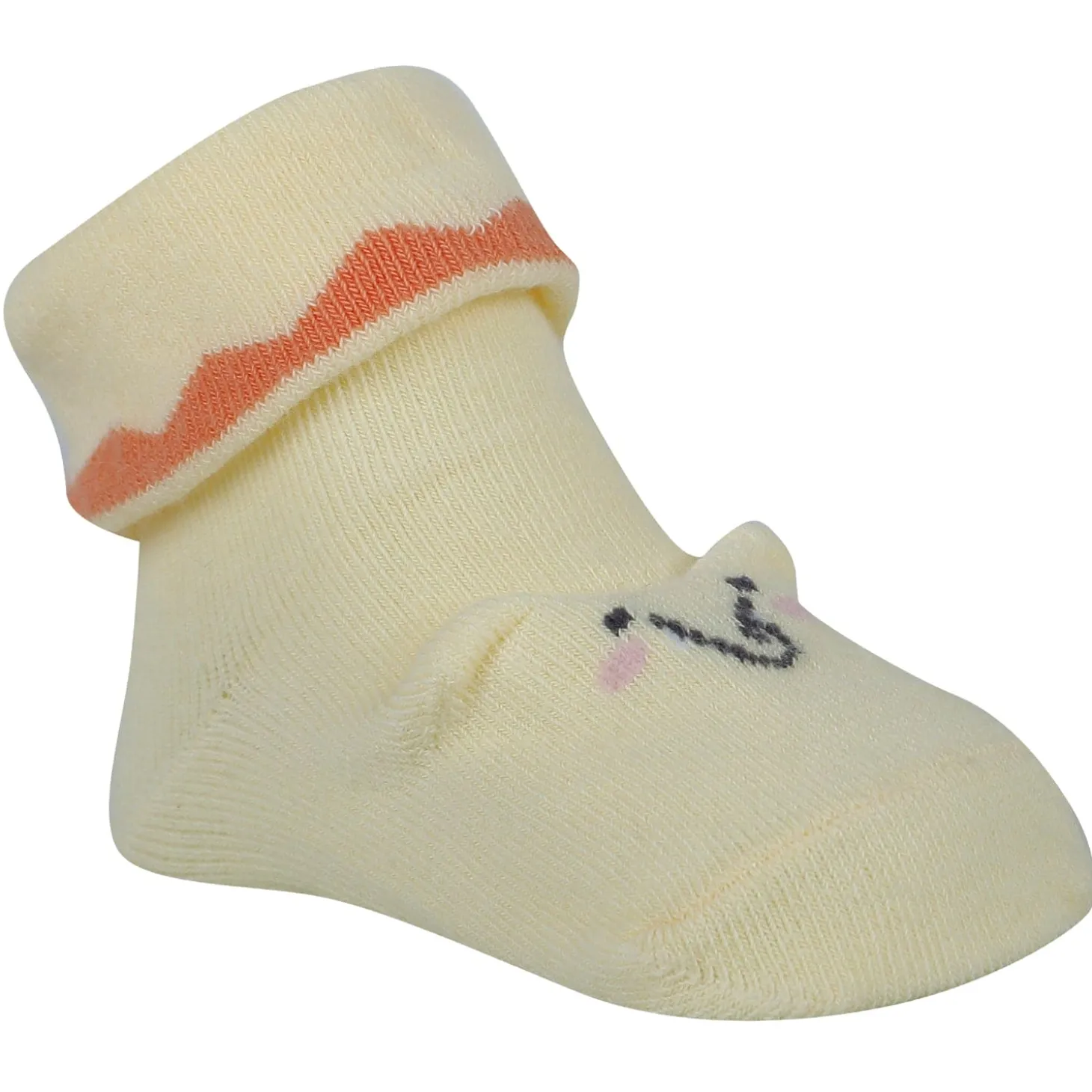 Baby Moo 3D Elephant Anti-Skid Socks Booties Pack of 3 - Pink, Multicolour