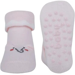 Baby Moo 3D Elephant Anti-Skid Socks Booties Pack of 3 - Pink, Multicolour