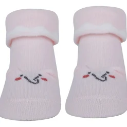 Baby Moo 3D Elephant Anti-Skid Socks Booties Pack of 3 - Pink, Multicolour