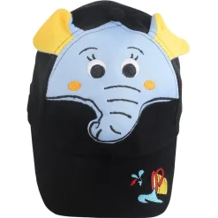 Baby Moo 3D Elephant Black Caps