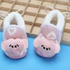 Baby Moo 3D Elephant Soft Slip-On Anti-Skid Plush Warm Booties - Pink