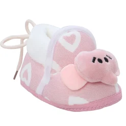 Baby Moo 3D Elephant Soft Slip-On Anti-Skid Plush Warm Booties - Pink