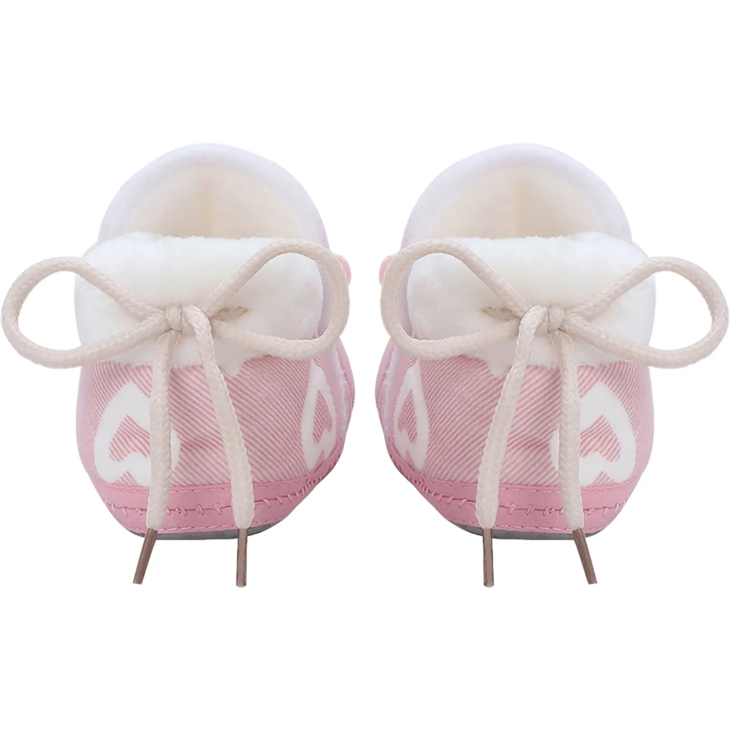 Baby Moo 3D Elephant Soft Slip-On Anti-Skid Plush Warm Booties - Pink