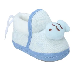 Baby Moo 3D Fish Soft Slip-On Anti-Skid Plush Warm Booties - Blue