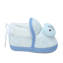 Baby Moo 3D Fish Soft Slip-On Anti-Skid Plush Warm Booties - Blue