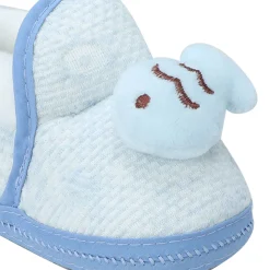 Baby Moo 3D Fish Soft Slip-On Anti-Skid Plush Warm Booties - Blue